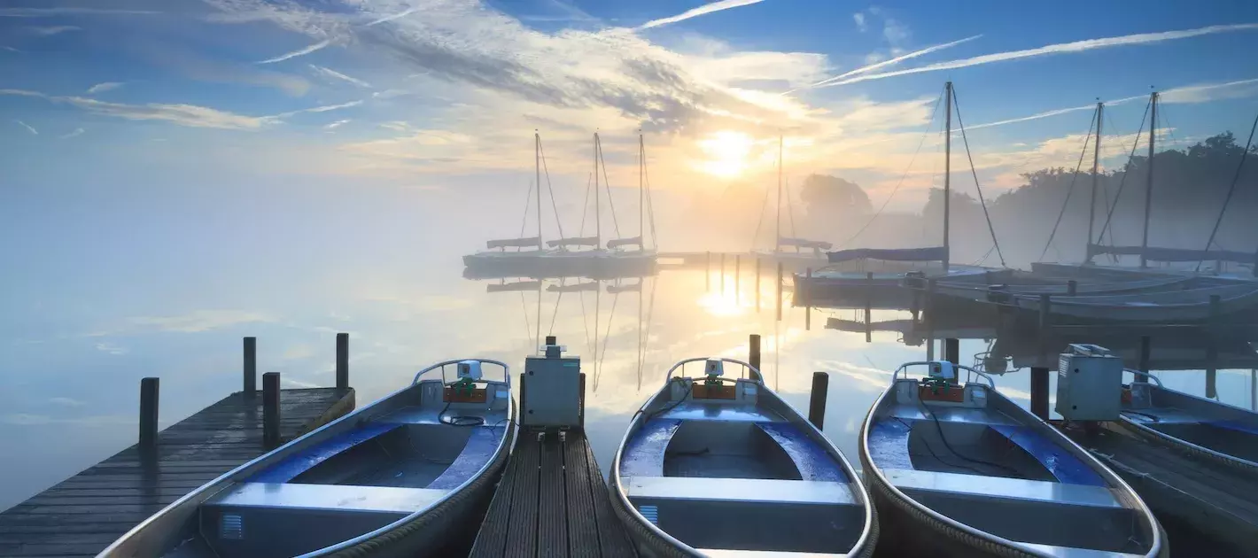 Docked boats in Groningen, the Netherlands